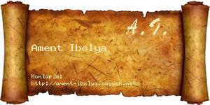 Ament Ibolya névjegykártya