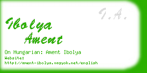 ibolya ament business card